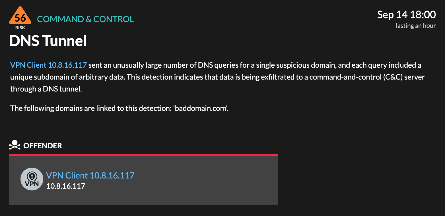 DNS Tunnel Detection