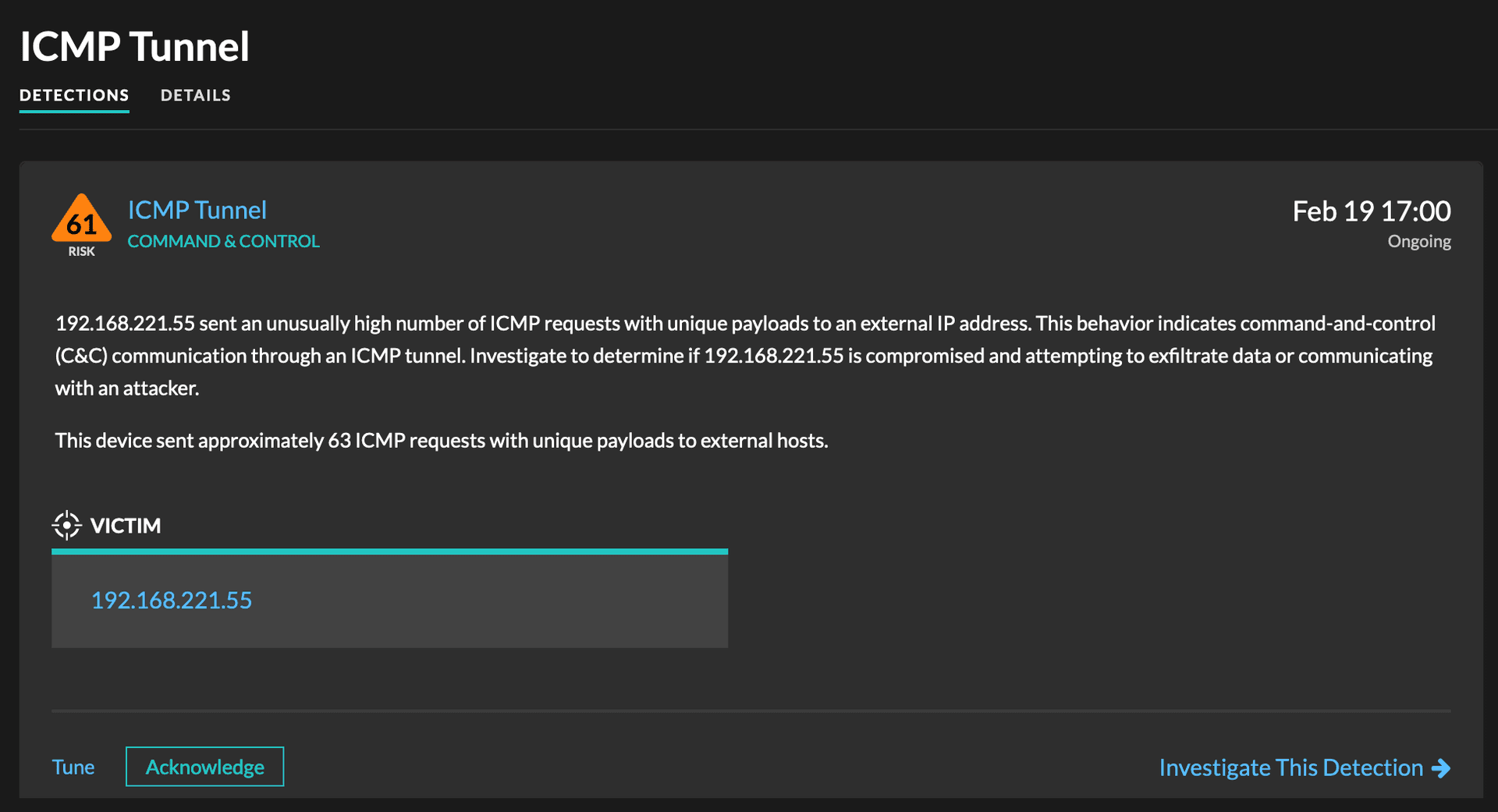 C2 traffic bypassing firewalls.