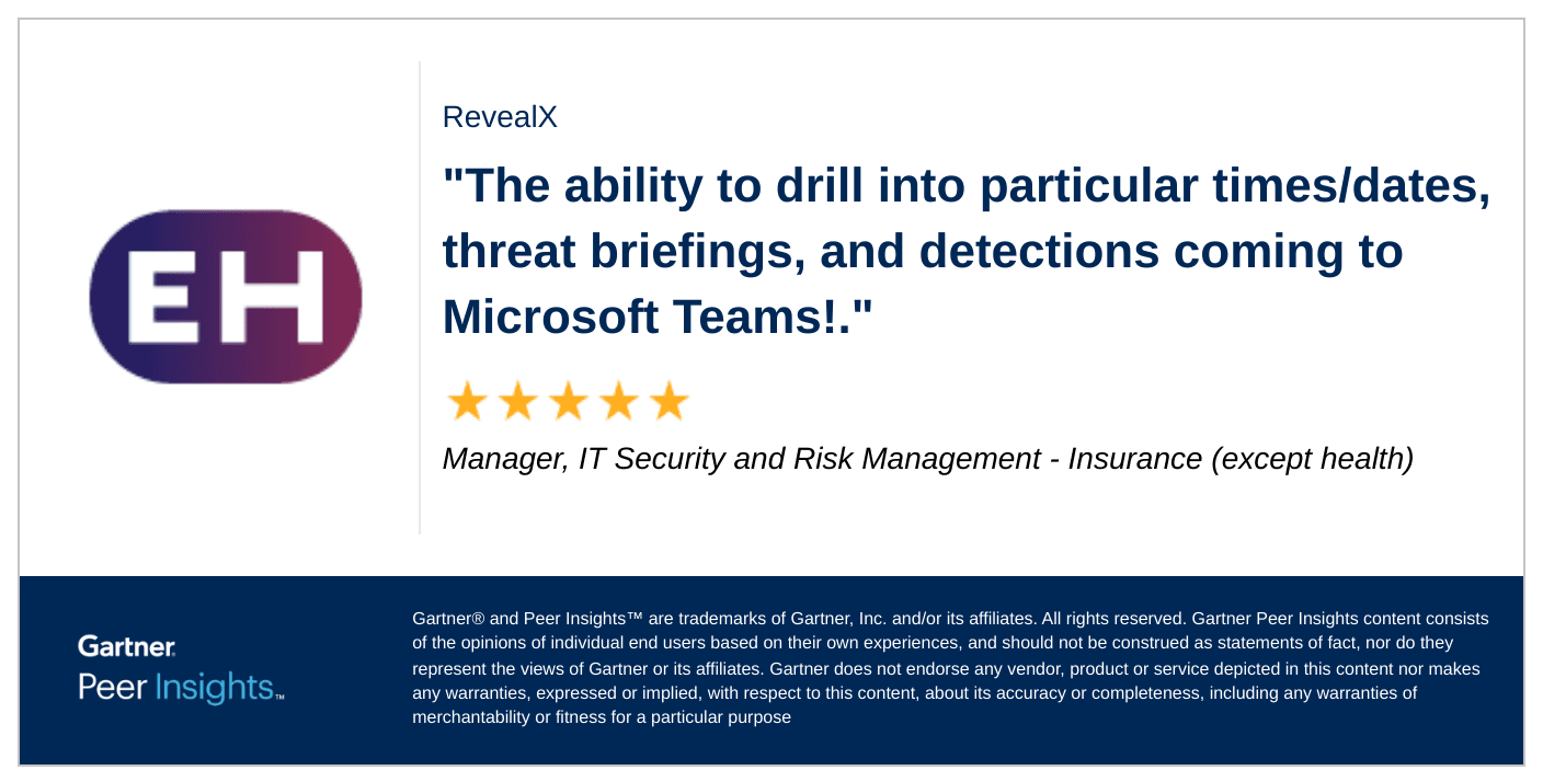 "The ability to drill into particular times/dates, threat briefings, and detections coming to Microsoft Teams!" says a Manager of IT Security and Risk Management in the Insurance (except health) industry.