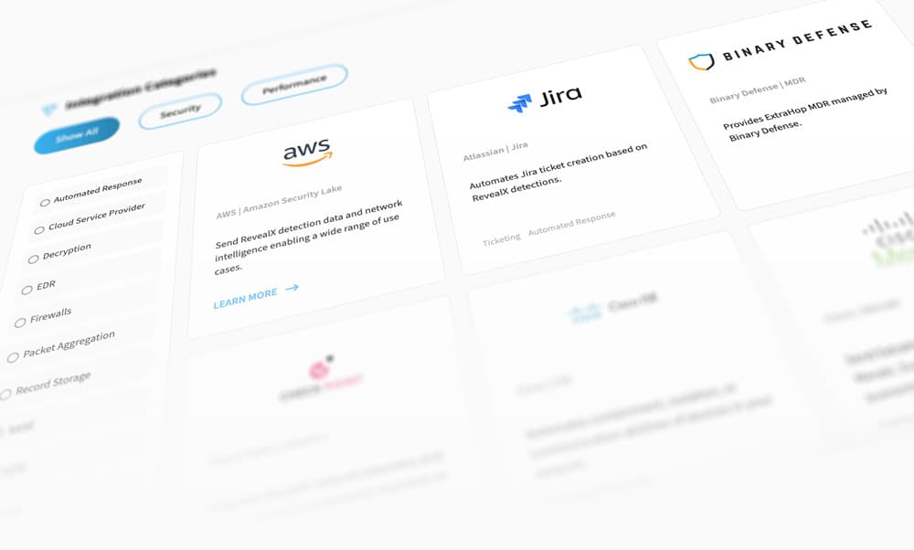 integrations web page screenshot