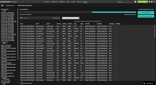 ExtraHop RevealX product UI - How do you analyze traffic when it is encrypted?